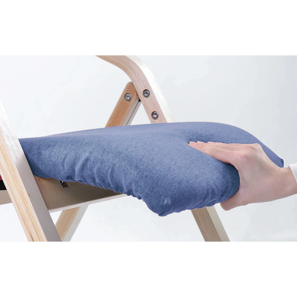【2脚】ブルー ダイニングチェア 木製 椅子 完成品 介護チェア イス 折りたたみチェア カバー洗える 7色選択可能 リビング
