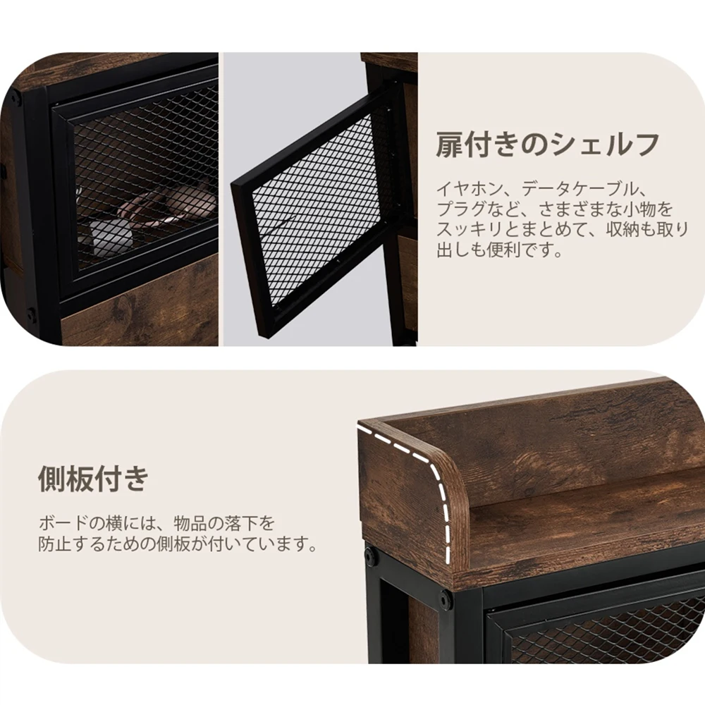 D ベッドフレーム ダブル ダブルベッド パイプベッド コンセント付き 宮付き 木 コンセント ベッド 木製 下収納 スチール おしゃれ ヴィンテージ風 アイアンベッド シンプル 北欧風【Dダブル】