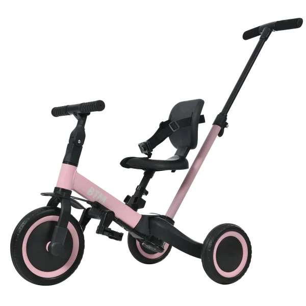三輪車 足けりバイク 一台4役 ベビーカー かじとり 手押し棒付 子供用三輪車 子供自転車 3輪 キッズ 幼児 自転車 バイク ペダル付き コントロールバー付き 乗用玩具 軽量 誕生日 1-5歳 組み立て簡単 プレゼント