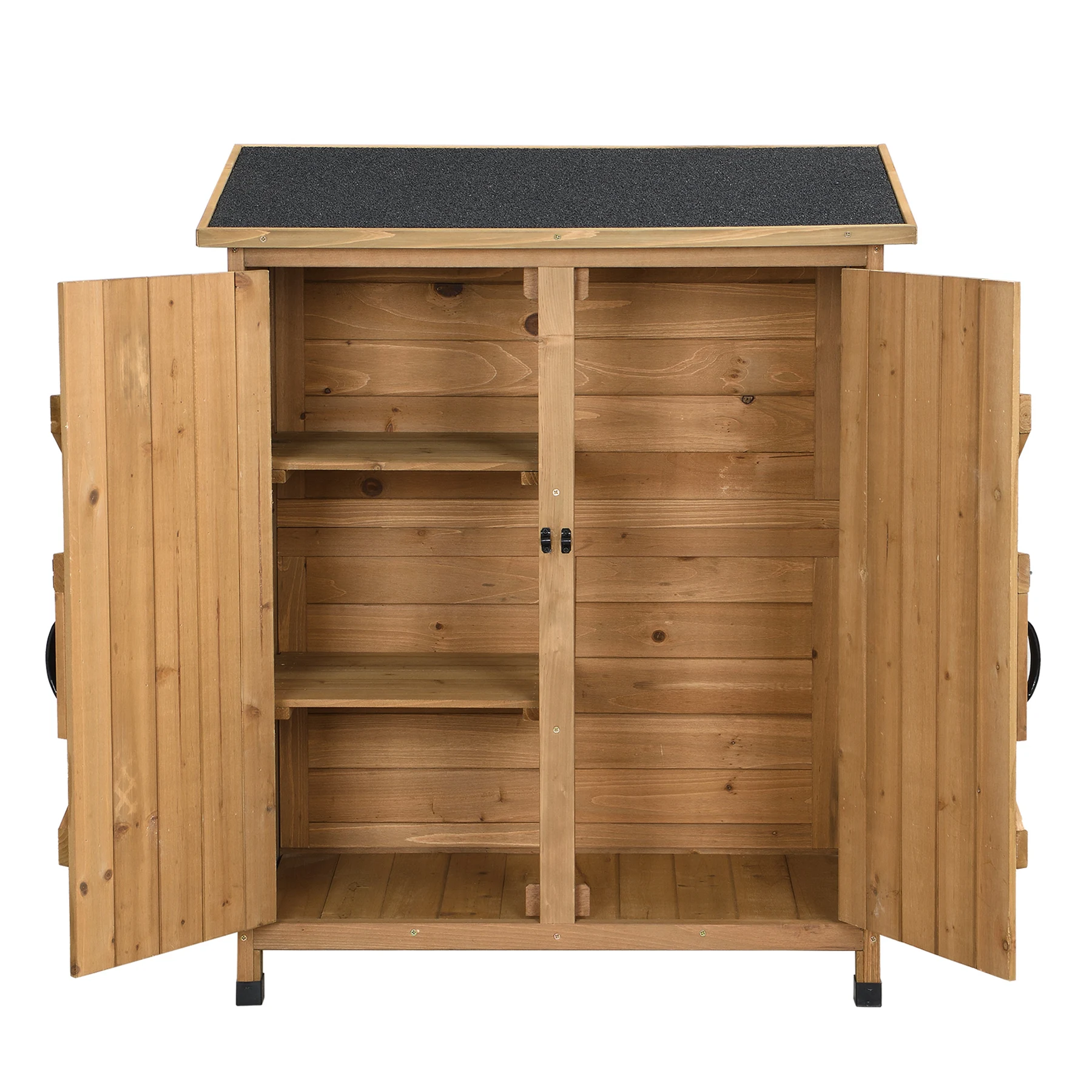 物置き 木製 収納庫 観音扉 ヨーロッパ風 ガーデニング用品 小屋 戸外収納庫 大型 屋外物置 棚 大型 ドア ベランダ 物置き 屋外収納 ガーデニング ウッド 園芸用品 庭 倉庫 DIY 頑丈 新作【ナチュラル】