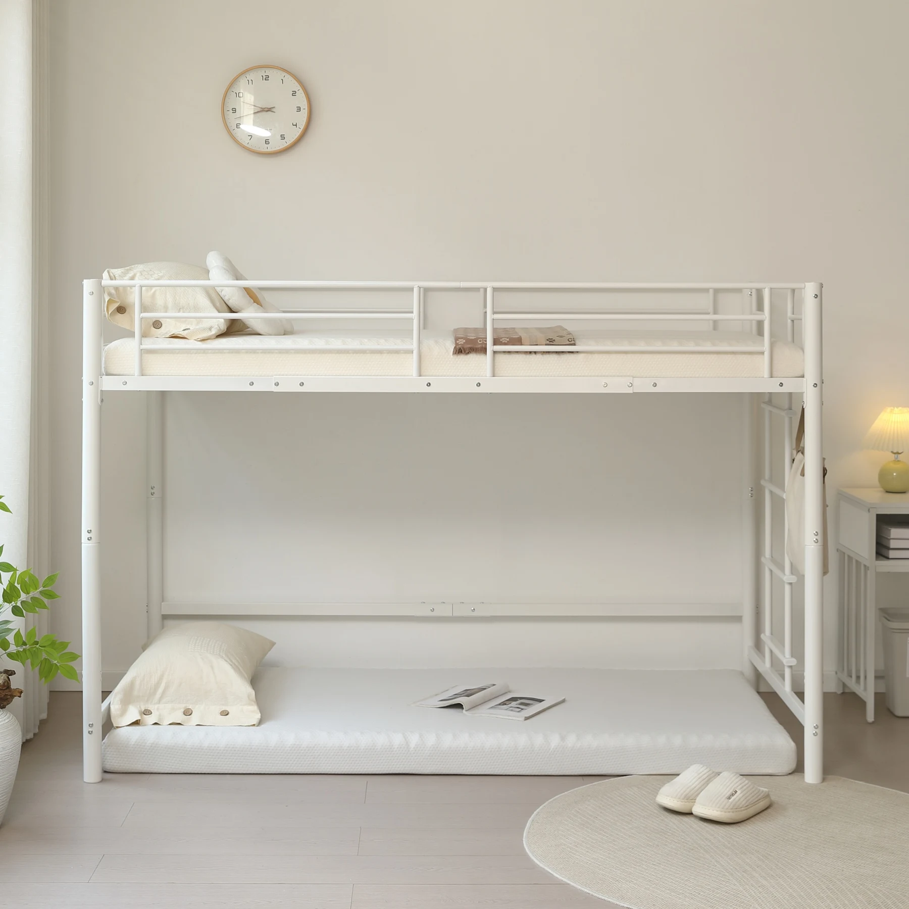 【高さ140cm】ロフトベッド パイプベッド シングル 耐荷重150kg システムベッド ロータイプ ミドルタイプ 収納 大人 一人暮らし スチール