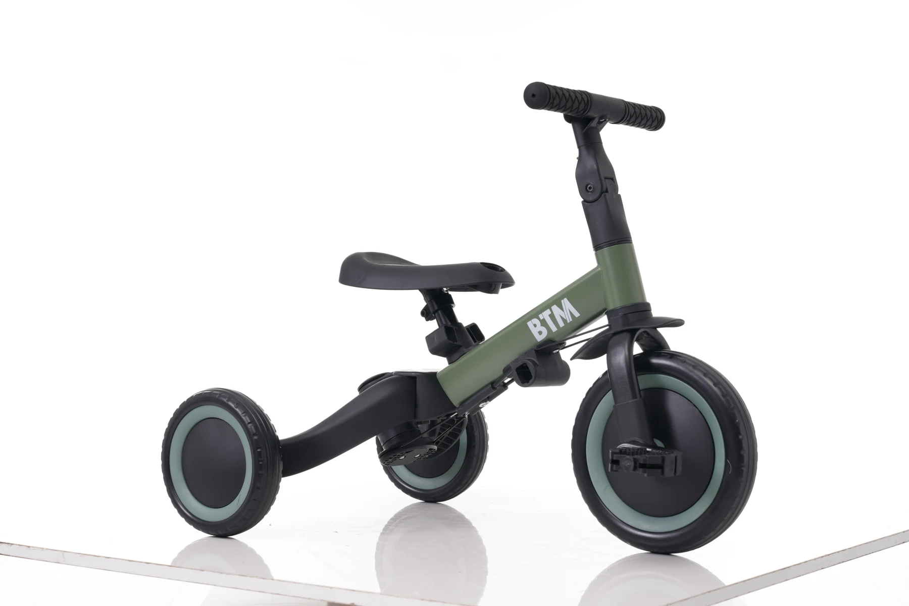 【ブルー】子供用三輪車 5in1 自転車 オリジナル 押し棒付き 安全バー付き サンシェード付き