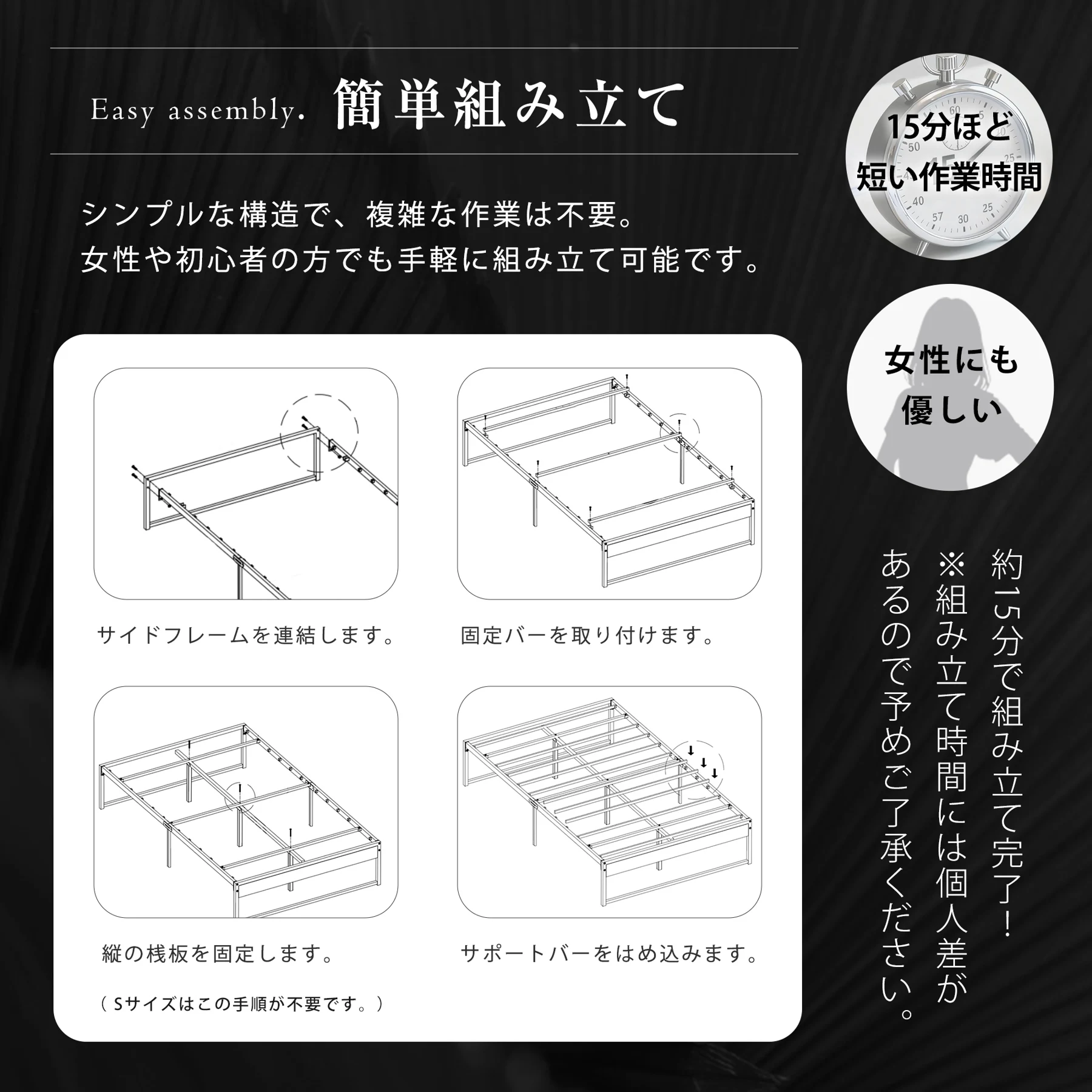 【シングル S】ベッドフレーム パイプベッド シングル ベッド パイプ+木 シングルベッド ダブルベッド アイアンベッド ベッド 木製 パイプフレーム 下収納 シンプル 組立品