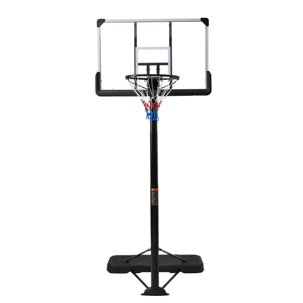 バスケットゴール 高さ8段階調節 公式＆ミニバス対応 200-305cm 移動可 工具付き ゴールネット バックボード リング ミニバス 一般用 屋外用