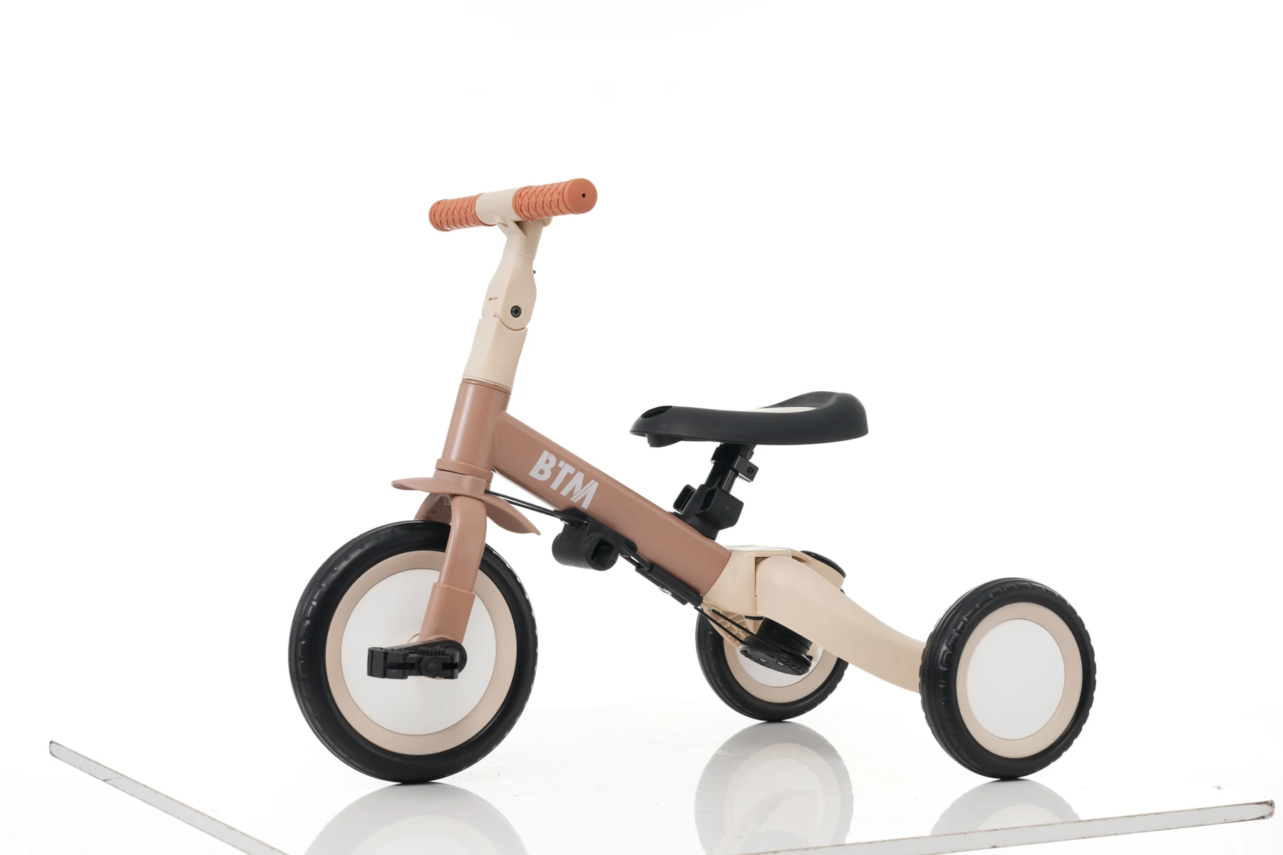 【ブルー】子供用三輪車 5in1 自転車 オリジナル 押し棒付き 安全バー付き サンシェード付き