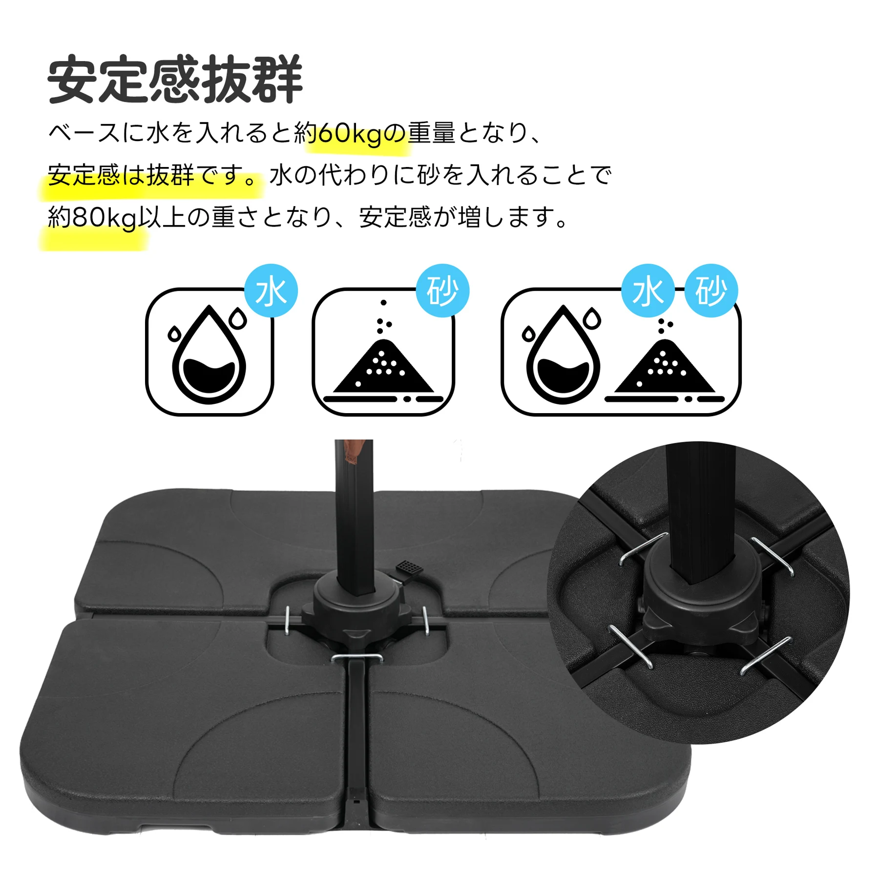 直径300cm 30+UPF紫外線 対策角度調整 2層 アルミ製 専用ベース付き パラソル ガーデンパラソル 長方形 大型 ビーチパラソル ガーデニング 庭 キャンプ 日傘 家庭での使用 商業利用 海辺 プール 海の家【グリーン】