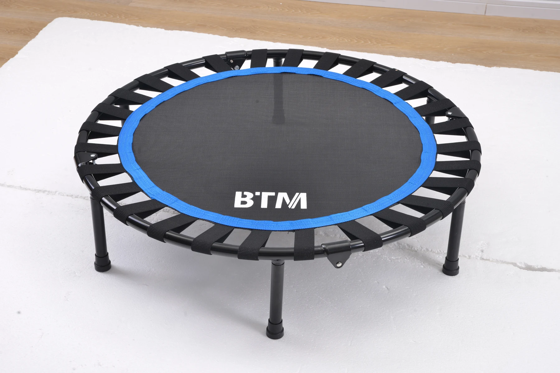 補助手すり付き トランポリン 耐荷重110kg 102cm ゴム ダイエット器具 健康器具 折りたたみ おもちゃ エクササイズ フィットネス 室内運動 あそび 家庭用 子供用 大人用 有酸素運動