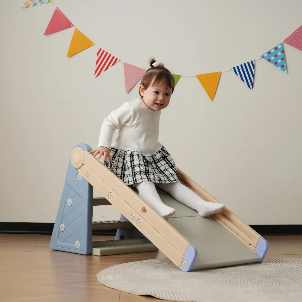 すべり台 76cm 滑り台 4in1 コンパクト スライダー お絵描きボード バスケットゴール 段ステップ室内 室外 室内遊具 屋外遊具