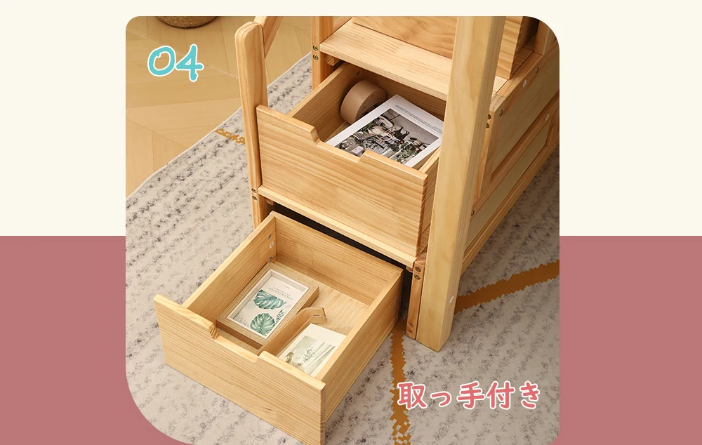 【新作】【ナチュラル】ロフトベッド 木製 ベッド ロフト システムベッド 子供ベッド シングル ロフトベッドロータイプ ウッド 階段 収納 北欧風 子供部屋