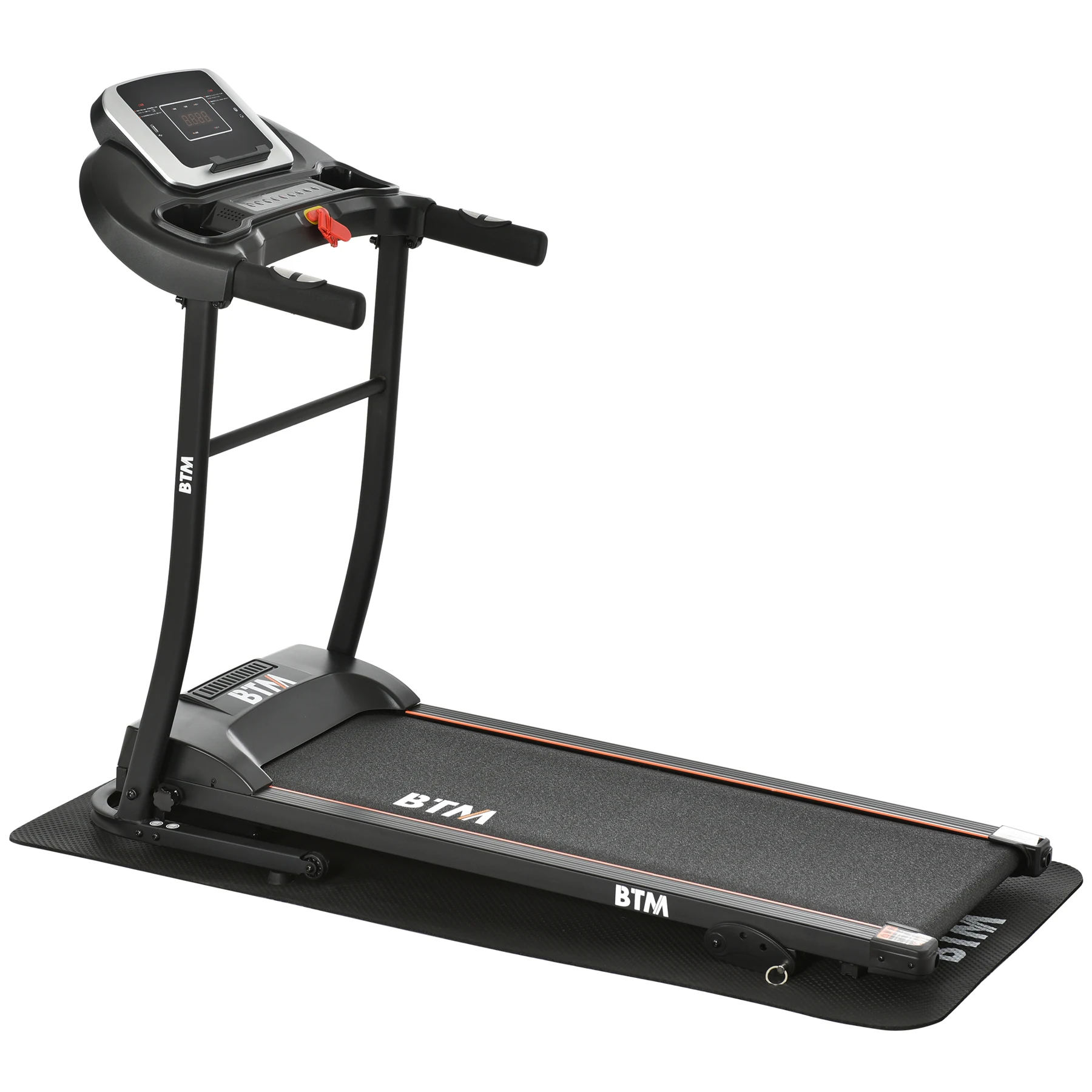 電動ランニングマシン ルームランナー MAX12km/h BTM マット付き フィットネスマシーン ダイエット器具