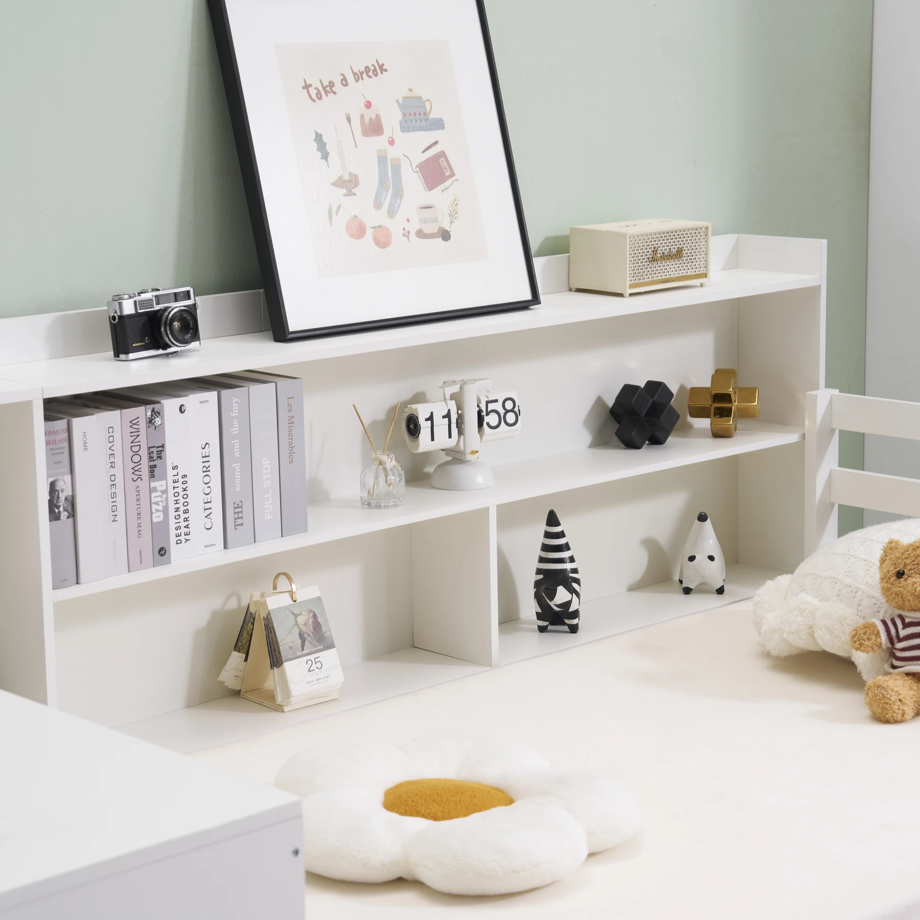 【ホワイト】システムベッド 頑丈 階段 天然木 パイン材 収納 シングル ラック 引き出し デスク付き コンセント付き 北欧風 大人 一人暮らし ベッド 木製 ホワイト
