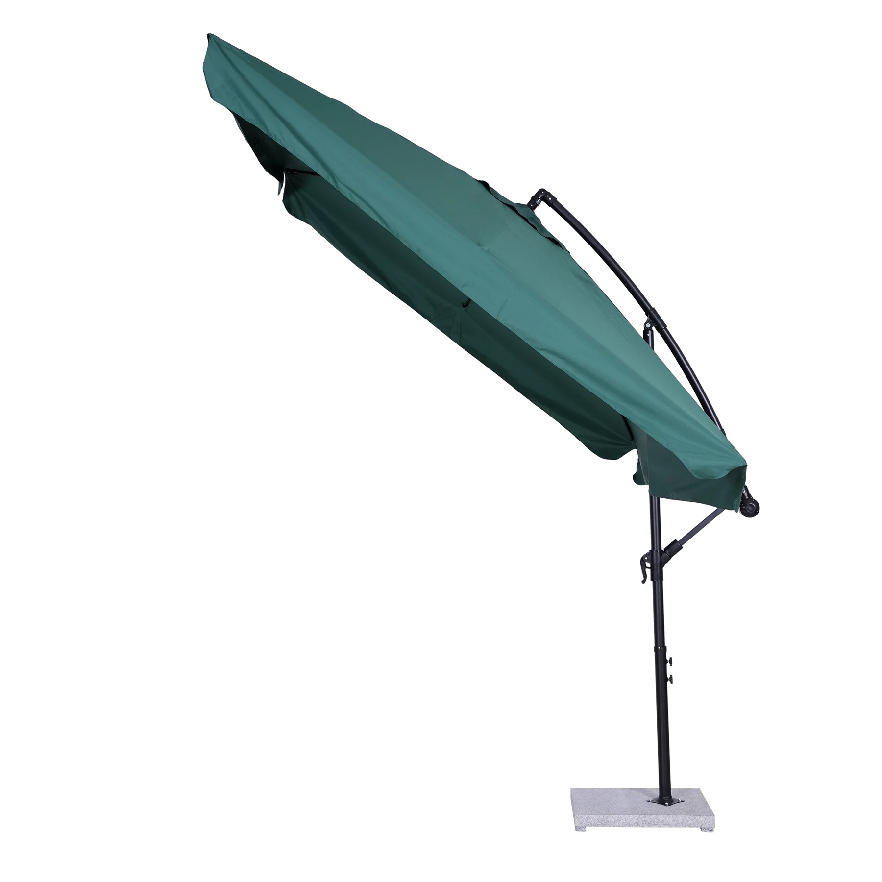直径250cm 30+UPF紫外線 360度回転 対策角度調整 専用ベース付き パラソル ガーデンパラソル 大型 ビーチパラソル ガーデニング 庭 キャンプ 日傘 家庭での使用 商業利用 海辺 プール 海の家【グリーン】