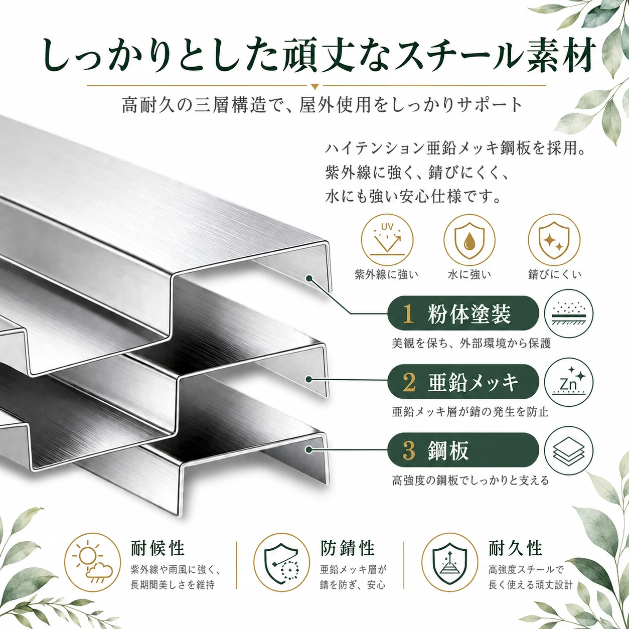 物置 屋外 戸外収納庫 スチール 幅164*奥行き111*高181 換気口付き 防さび ベランダ 防水 ガーデニング 庭