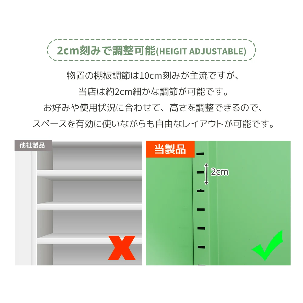 【グリーン】物置 収納庫 屋外 大型 倉庫 室外収納庫 屋外収納キャビネット 両開きドア 可動棚付き 物置き台 ガードレール付き天面ラック 防錆 高耐候性 コンパクト 軽量