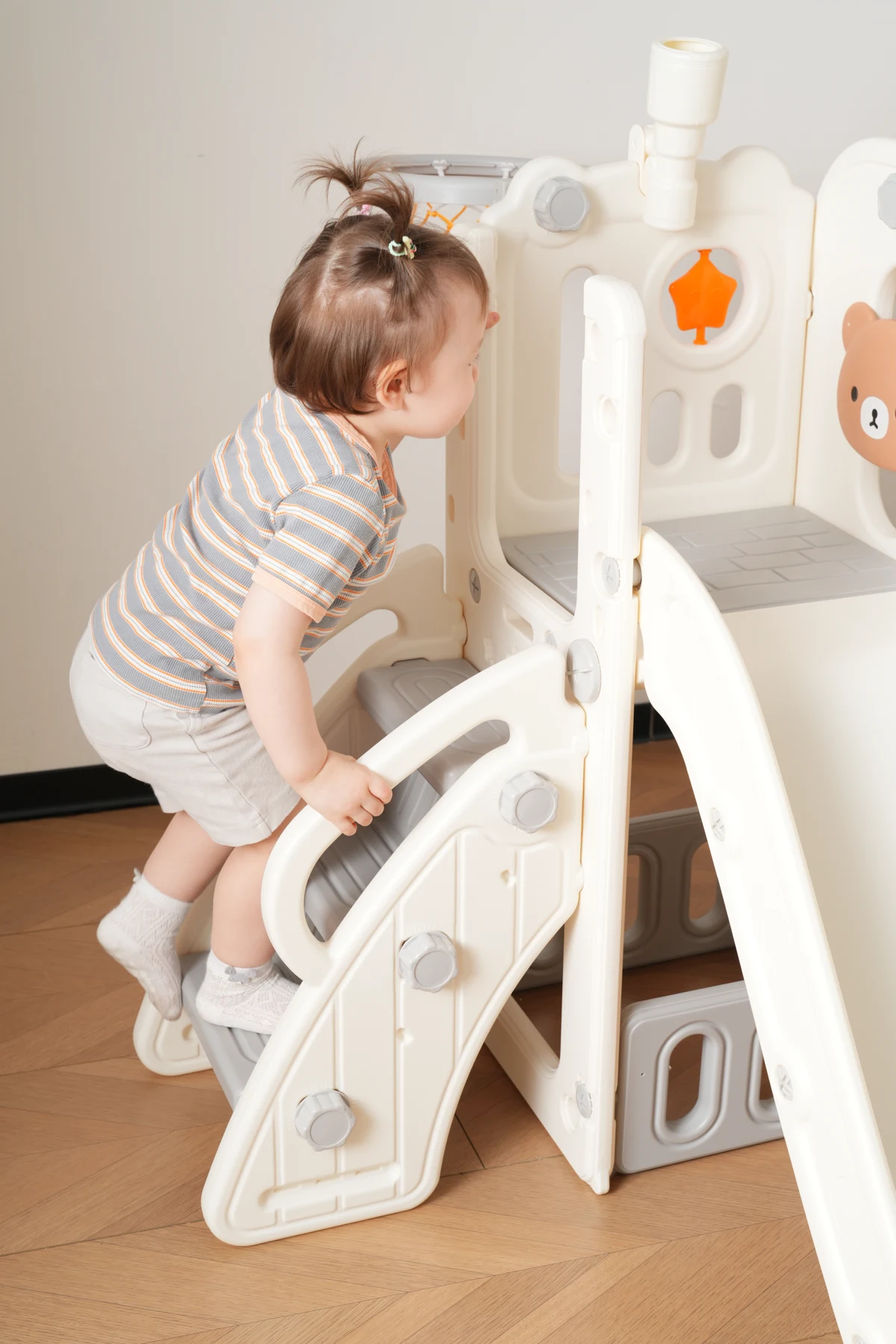 【グレー×ホワイト】大型遊具 滑り台 室内遊具 すべりだい ブランコ 屋内 収納スペース 子供 キッズ 男の子 女の子 誕生日 プレゼント こどもの日プレゼント