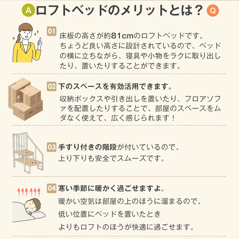【ブラック】ロフトベッド シングル パイプベッド 耐荷重 150kg スチール製 耐震 階段付き 手すり付き 階段収納・ベッド下収納付き 登りやすい 頑丈 省スペース 子供から大人まで 子供部屋 学生寮・社員寮向け
