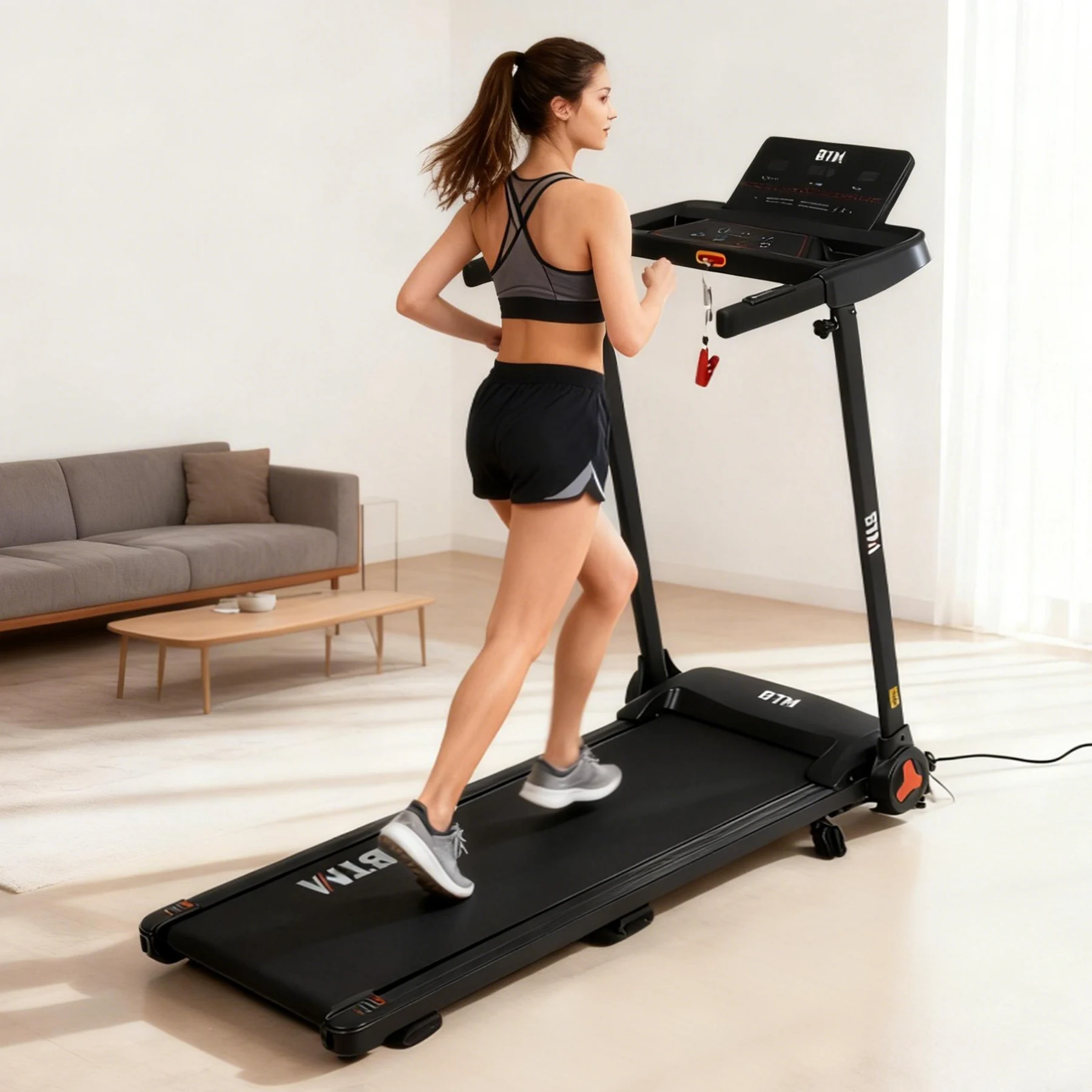 電動ランニングマシン ルームランナー MAX14km/h フィットネスマシーン 心拍数計測 ダイエット器具 有酸素運動 静音 折りたたみ 薄型 傾斜角度2段調節 家庭用 トレッドミル エクササイズ