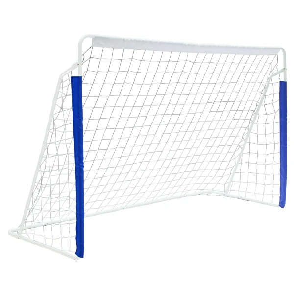 サッカーゴール 屋外 子供 組み立て式 240×150×90cm 公式サイズ 室内・室外兼用(blue)