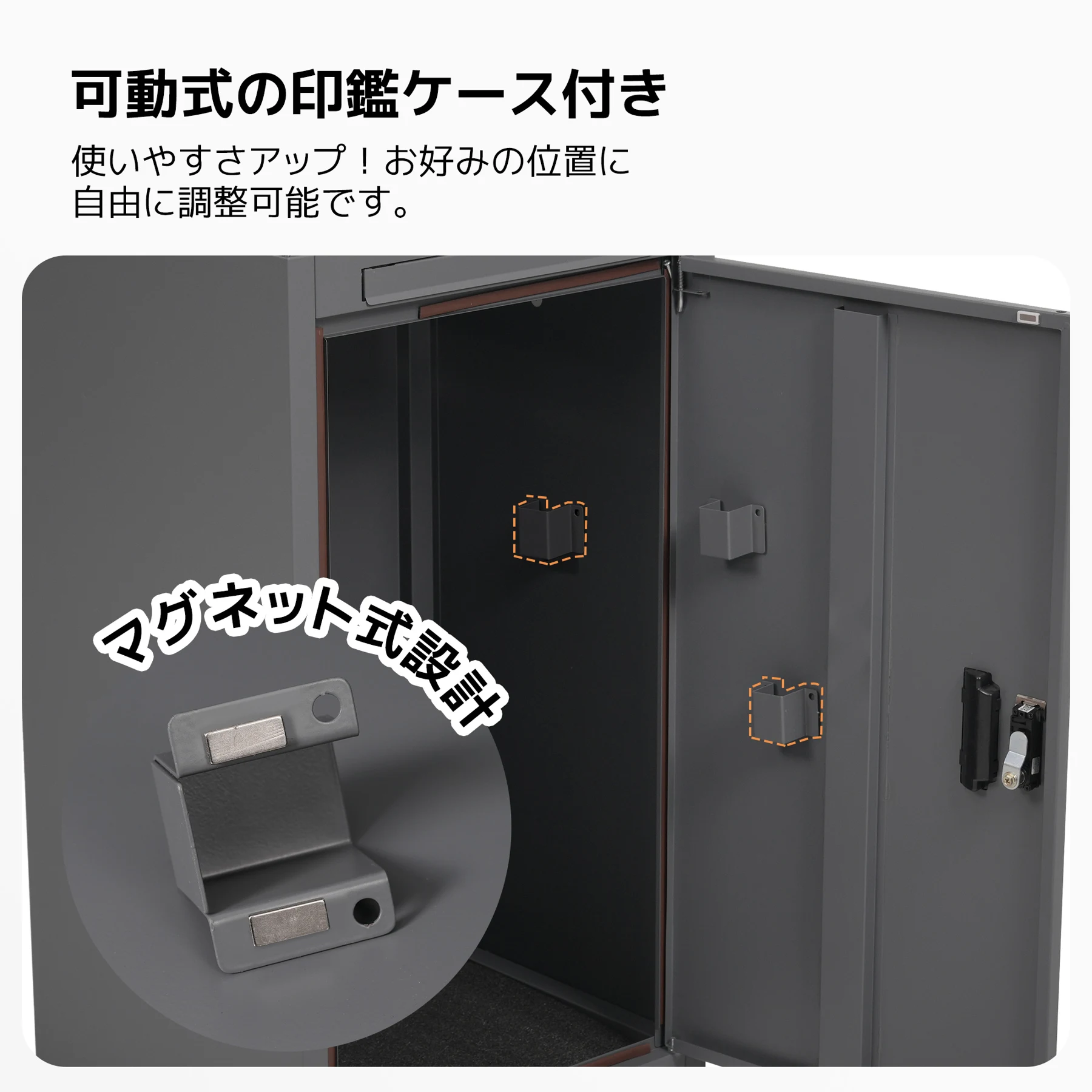 宅配ボックス 据置型 大容量 ポスト一体型 投函口3つ 複数投函 屋外 大型 戸建て 一戸建て用 おしゃれ マンション 防滴仕様 ポスト 配達ボックス 置き配 ボックス 置き配ボックス テレワーク 在宅勤務 【ブラック】