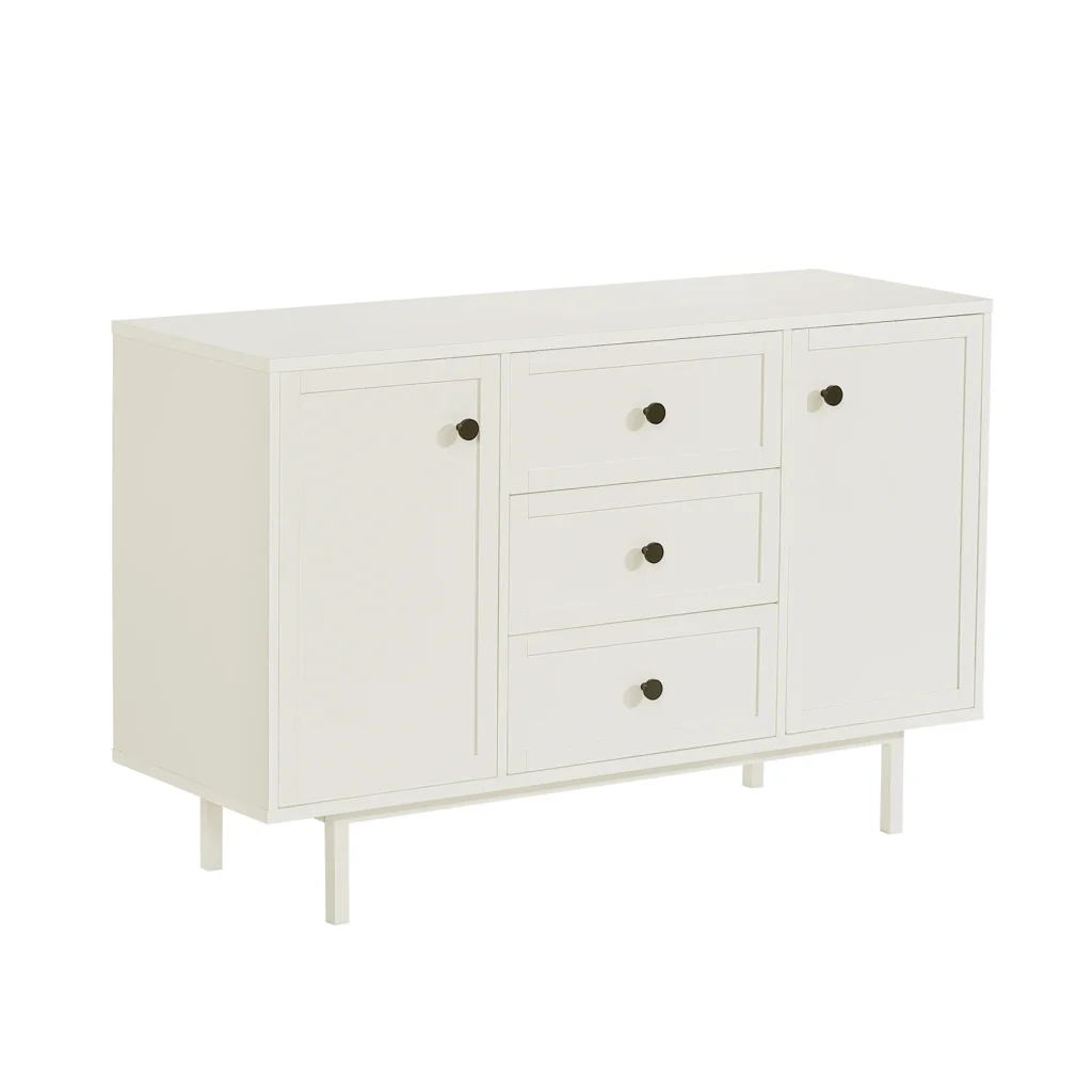 キャビネット 木製 脚付き サイドボード ロータイプ テレビ台 北欧風 引き出し付き 扉付き 収納棚 大容量収納 リビングボード おしゃれ チェスト タンス コード穴 木目調 TV台 ラック
