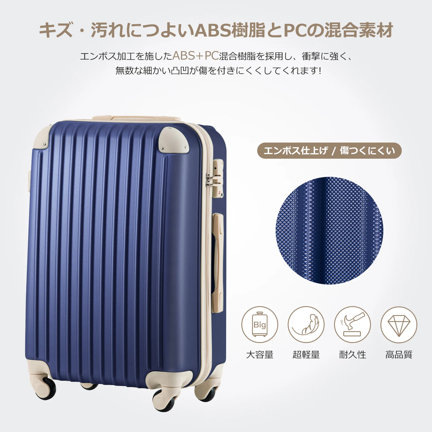 Mサイズ スーツケース キャリーバッグ キャリーケース 超軽量 TSAロック搭載 4日-7日 中型