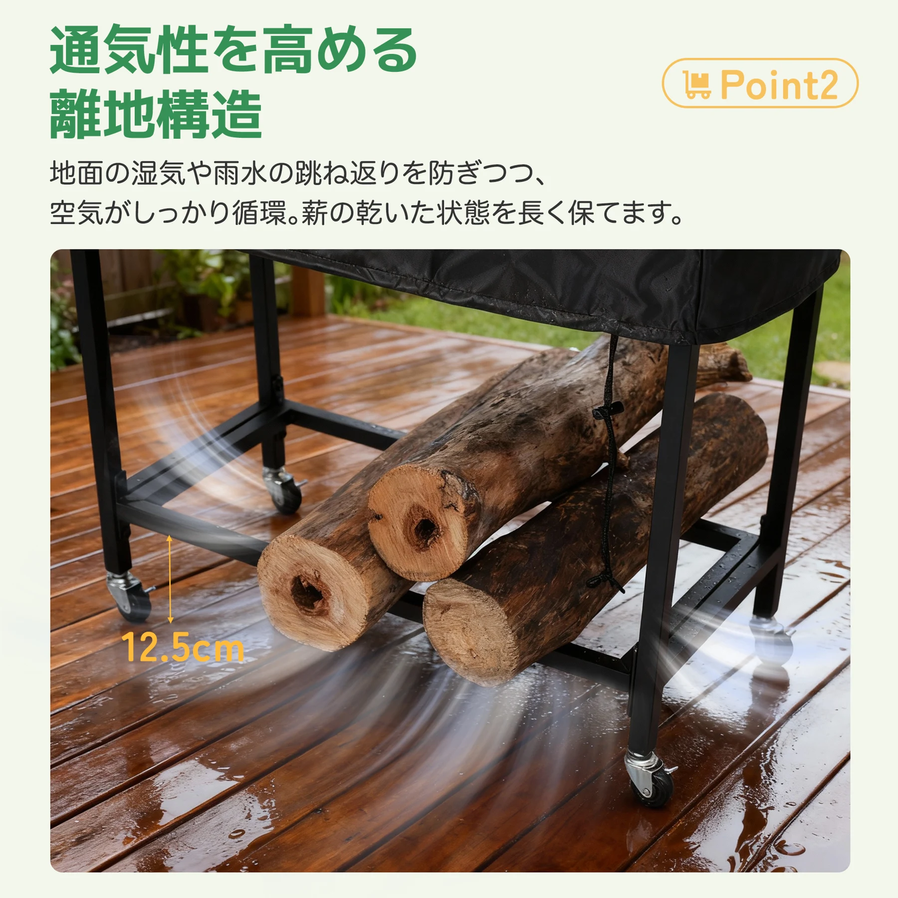 薪ラック 専用カバー付き 屋外 薪ラック キャスター付き 薪棚 薪ストッカー 薪置き棚 薪ストーブグッズ 薪 ラック 大型 軽量 チール製 収納 整理 保管 乾燥 薪保管 薪収納 アウトドア 暖炉 焚火 組み立て式 室外 冬 家庭用【ブラック】