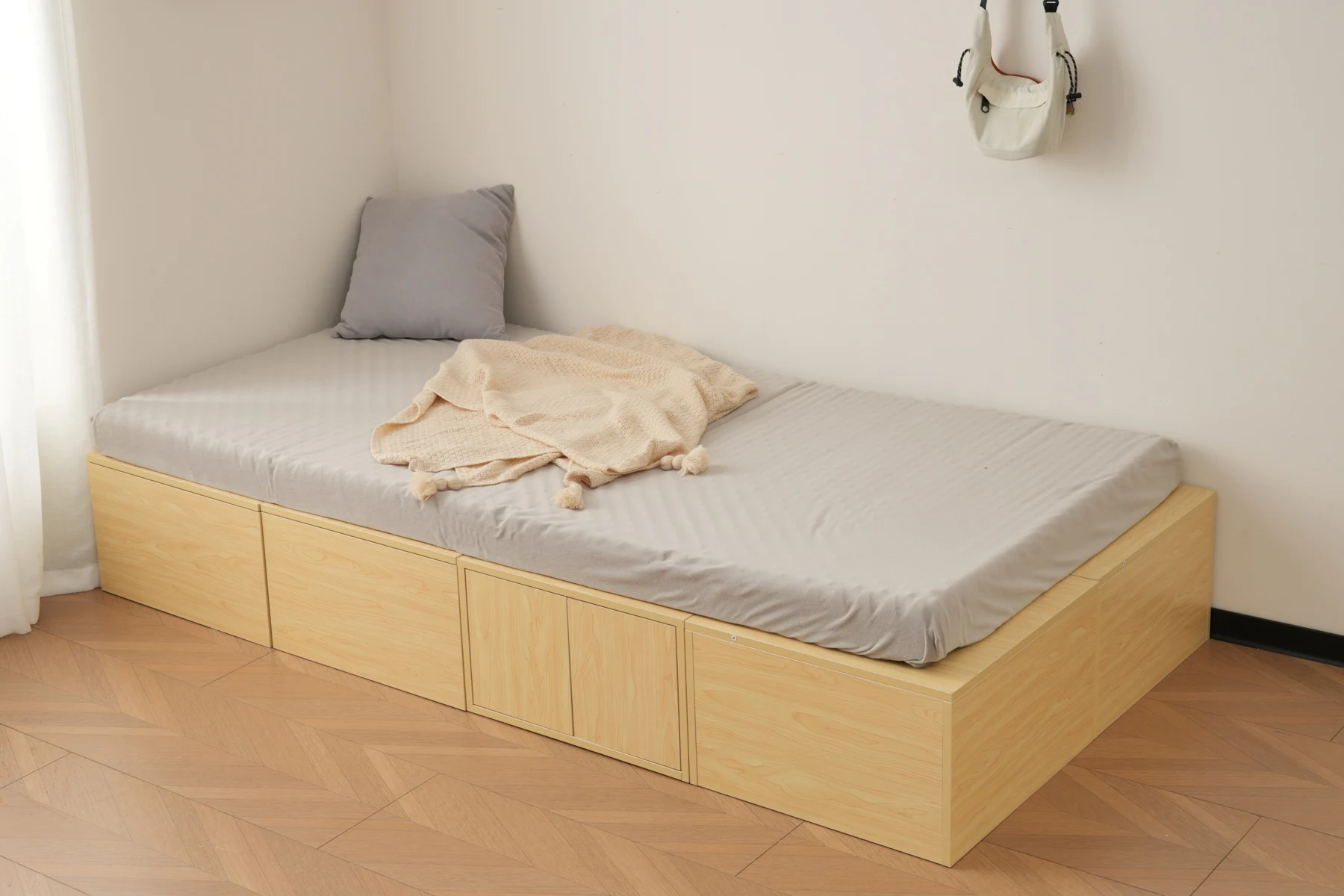 【上開きボックス2個】 収納ベッド ユニット 収納ボックス 小上がり ユニットベッド 50×50×30cm 組み合わせ自由自在 収納ベンチ 収納箱 ベッド 箱型 ベッドフレーム シングルサイズ ダブルサイズ
