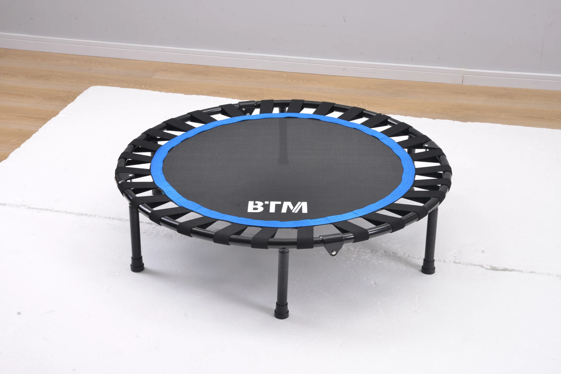 補助手すり付き トランポリン 耐荷重110kg 102cm ゴム ダイエット器具 健康器具 折りたたみ おもちゃ エクササイズ フィットネス 室内運動 あそび 家庭用 子供用 大人用 有酸素運動