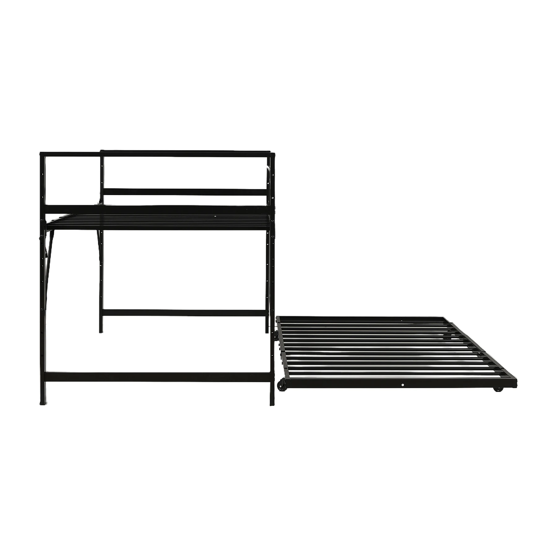【高さ110cm】ロフトベッド 高いベッド 親子ベッド パイプベッド シングル システムベッド ロータイプ 収納 北欧風 大人 一人暮らし スチール 耐震 ベッド キャスター付き