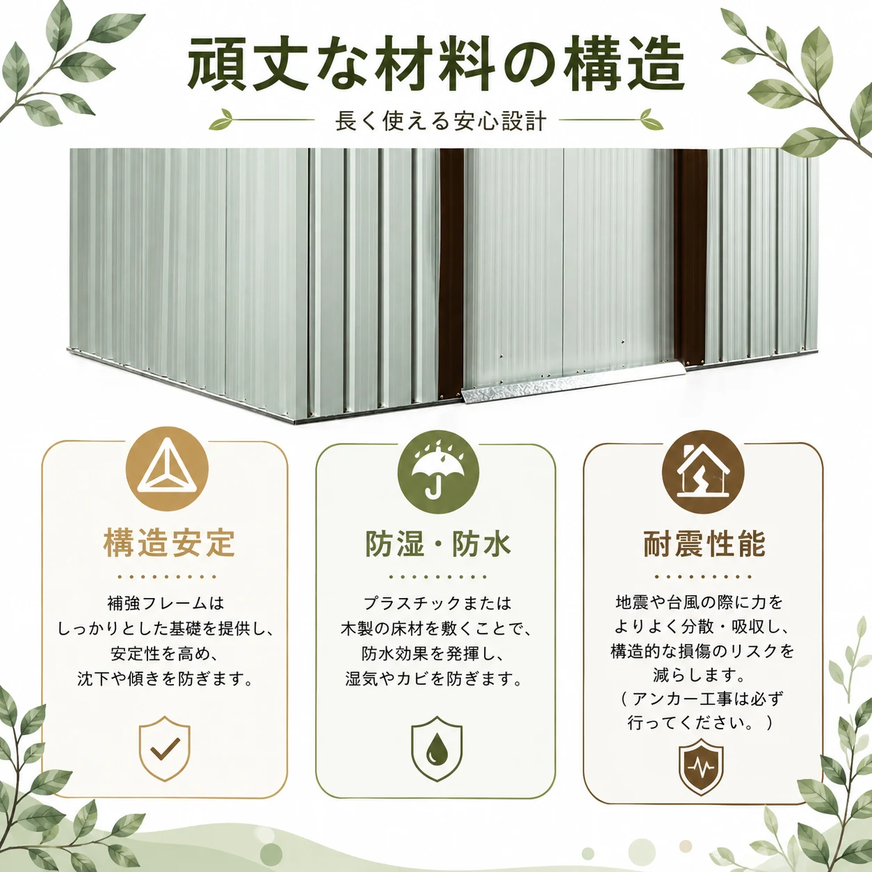 物置 屋外 戸外収納庫 スチール 幅195*奥行き150*高180 引き戸両開きタイプ 換気口付き 防さび ベランダ 防水 ガーデニング 庭