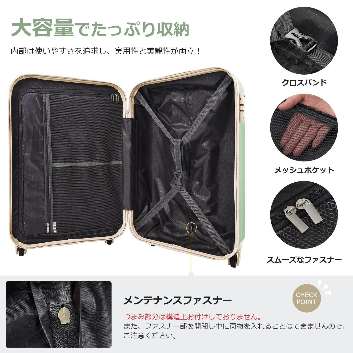 キャリーケース Sサイズ スーツケース USB充電ポート付き カップホルダー付き キャリーバッグ スーツケース 2日 3日 小型 TSAロック搭載 おしゃれ