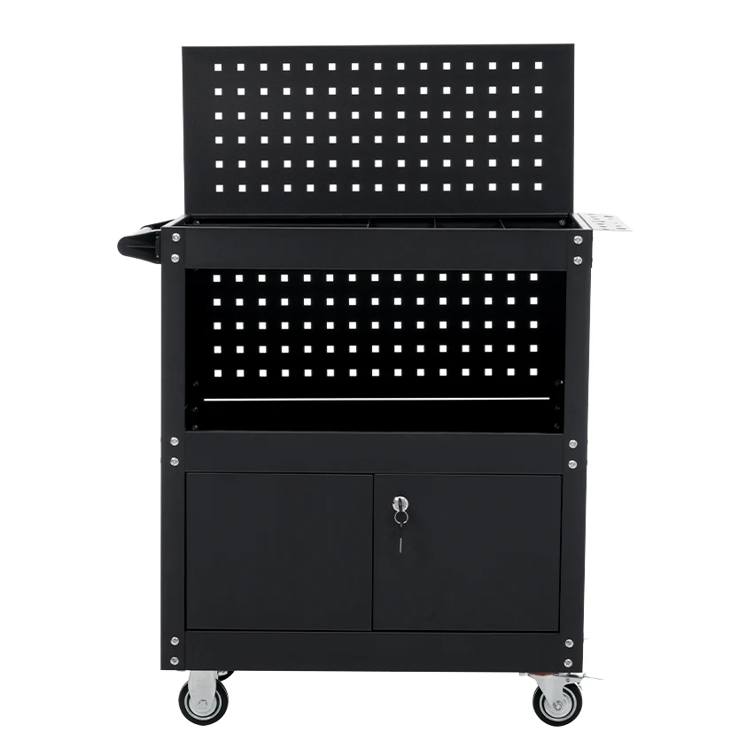 ツールキャビネット 2in1 ツールワゴン ツールカート工具カート ロールキャビネット スチール ローラーキャビネット ハンドル DIY 引き出し 鍵付き キャスター付き ロック付き 新作【ブラック】