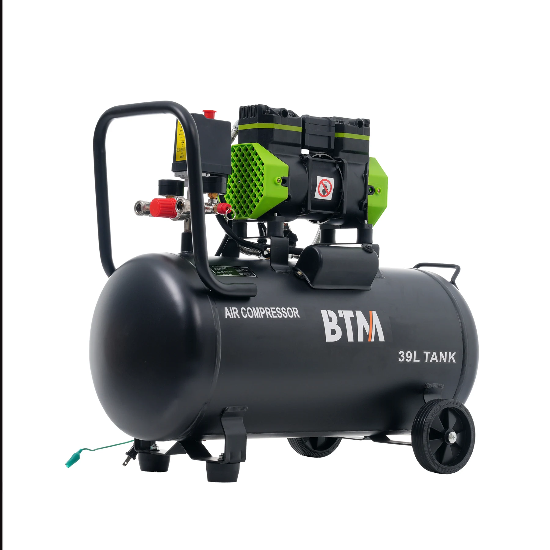 【30L ブラック】エアーコンプレッサーエアコンプレッサー静音 ハイパワー 高速充填 オイルレス コンプレッサー 業務用 DIY 空気入れ