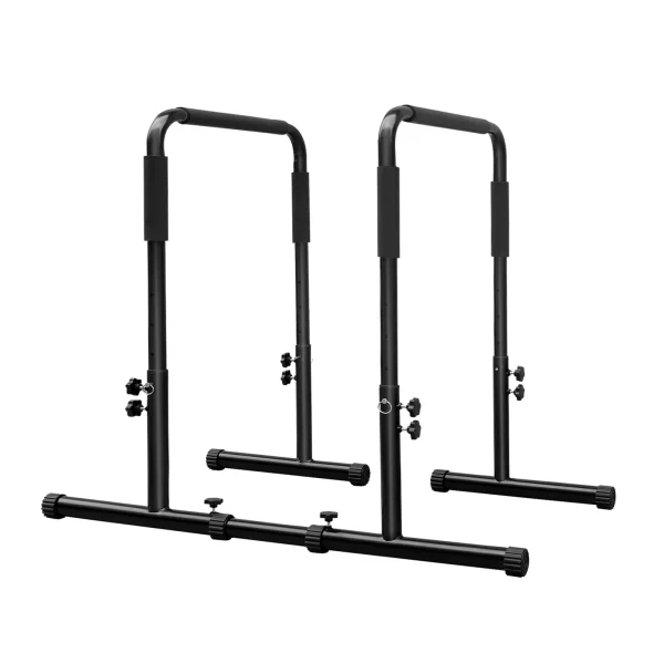 ディップススタンド 高さ調節可能 ディップスバー 2個 ブラック 筋トレ器具 耐荷重120kg 腹筋 胸筋 腕 背中 筋肉強化 筋力 自宅 全身トレーニング
