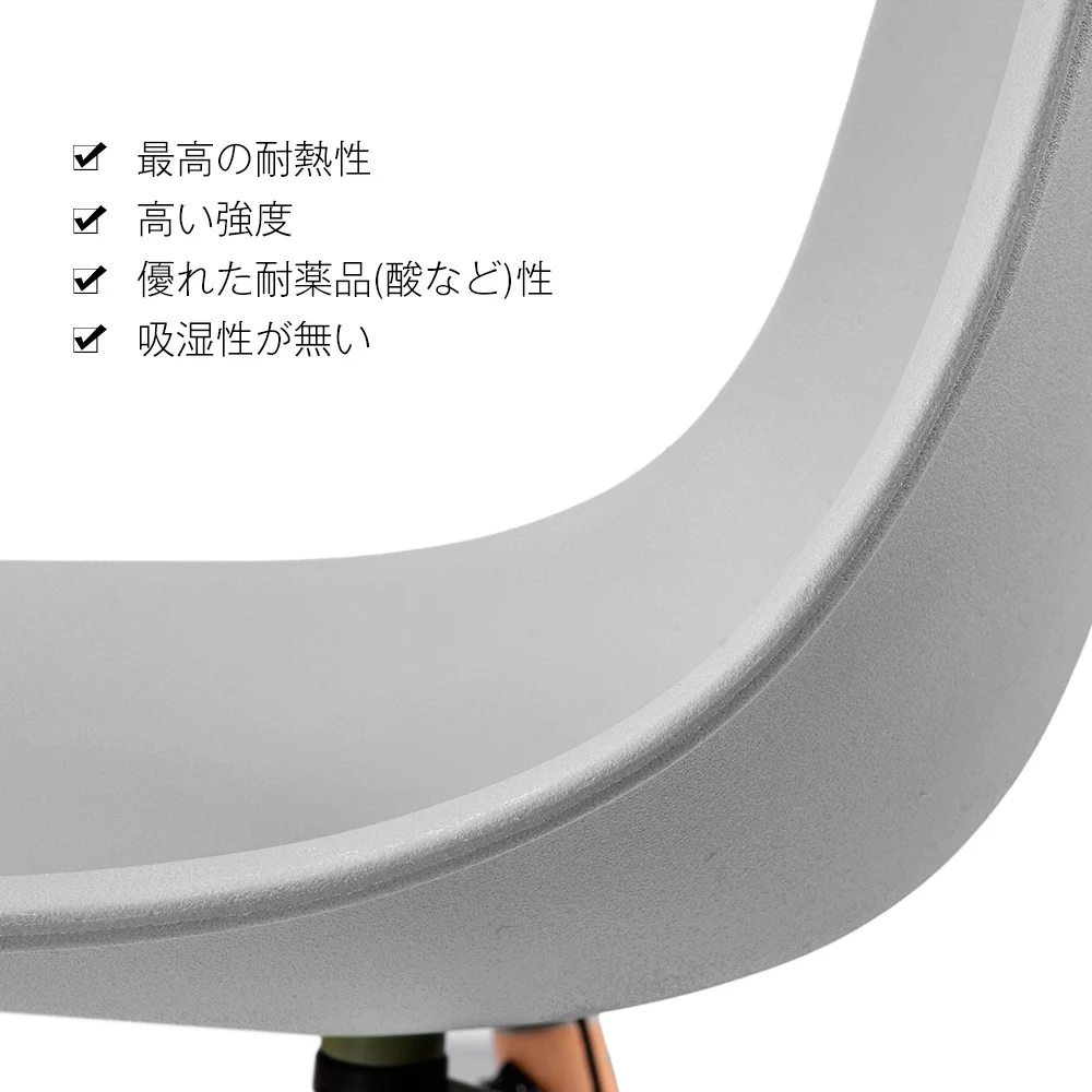 【2脚セット】【グレー座面&ダークブラウン脚】イームズチェア リプロダクト ダイニングチェア ダイニングチェアー イームズチェア DSW eames イームズ チェアー DSW イームズ椅子 チェア イームズチェアー 木脚 椅