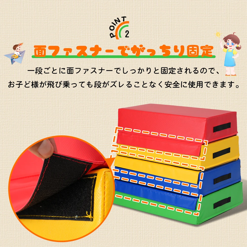 跳び箱 ソフト 飛び箱 とび箱 ジョイント式 とびばこ 子供 幼児 保育園 幼稚園 小学生 運動 自宅 子ども 室内 家庭用 3段セット