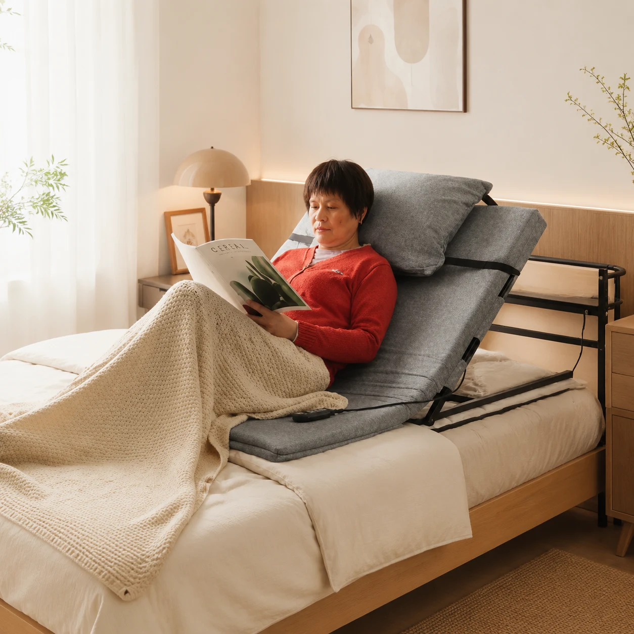 75*125cm 電動マット サイズ 電動リクライニングマット 電動ベッド 折りたたみベッド 電動 リクライニングベッド 2°~70°角度調整 ベッド シングル 無段階 家庭用 組立簡単 高さ調節 角度調整