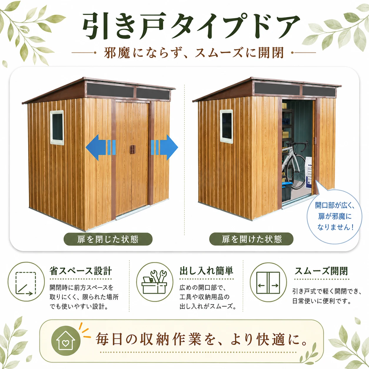 物置 屋外 戸外収納庫 スチール 幅195*奥行き150*高180 引き戸両開きタイプ 換気口付き 防さび ベランダ 防水 ガーデニング 庭