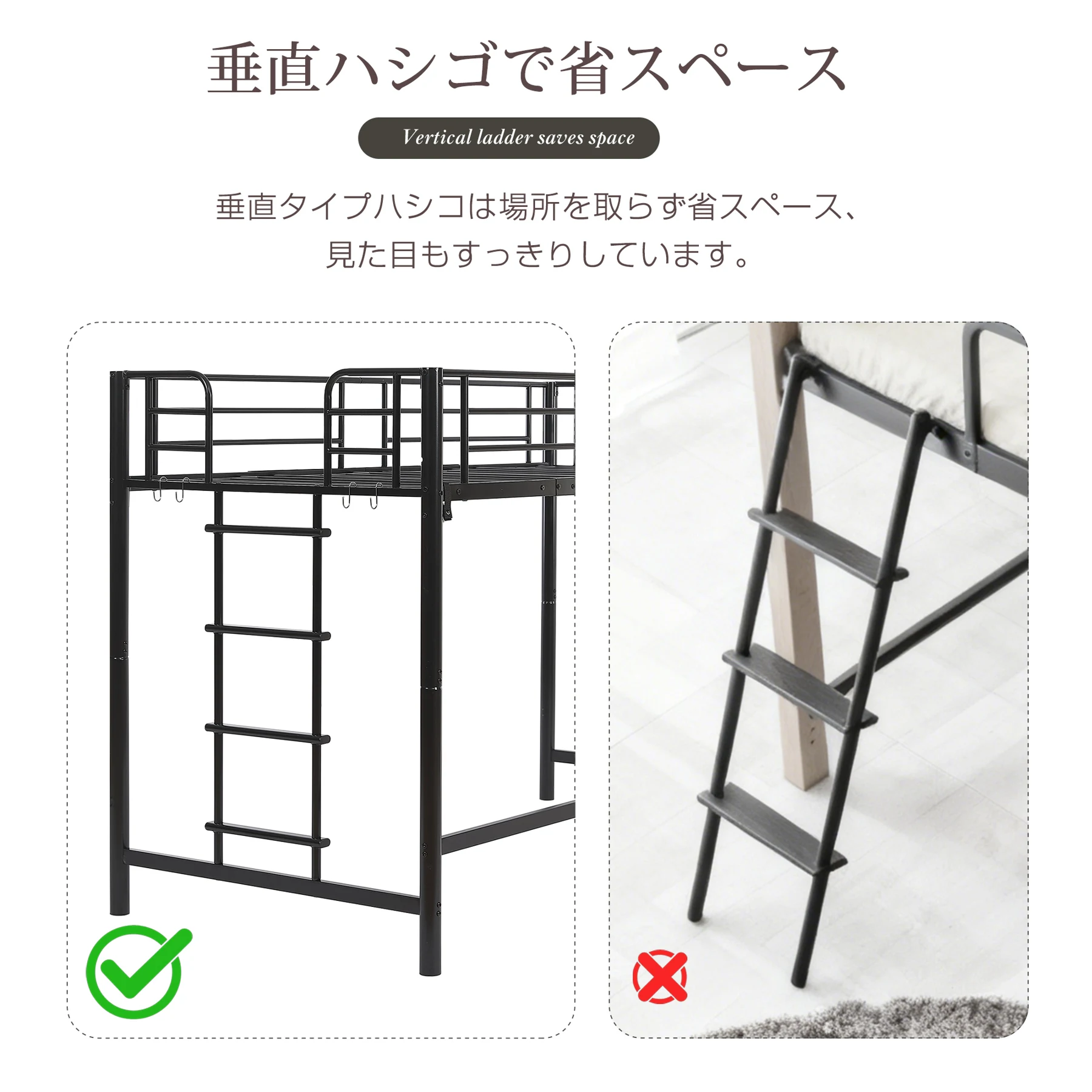 【高さ140cm】ロフトベッド パイプベッド シングル 耐荷重150kg システムベッド ロータイプ ミドルタイプ 収納 大人 一人暮らし スチール