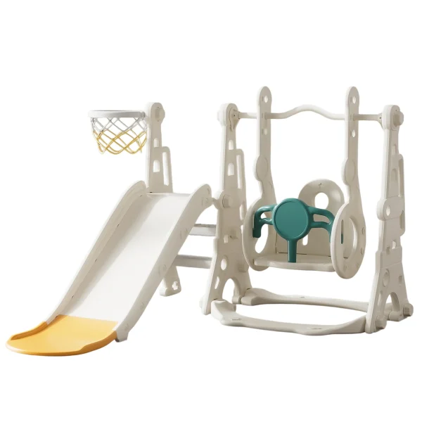 滑り台 すべり台 滑り台とブランコセット バスケットゴール ブランコ三段階調整可 遊具 室内遊具 屋内 家庭用 大型遊具 プレゼント 耐荷重40kg