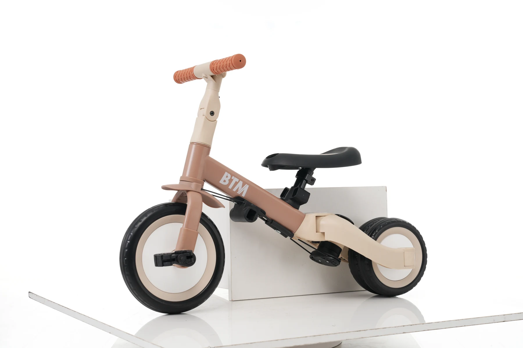 【ブルー】子供用三輪車 5in1 自転車 オリジナル 押し棒付き 安全バー付き サンシェード付き