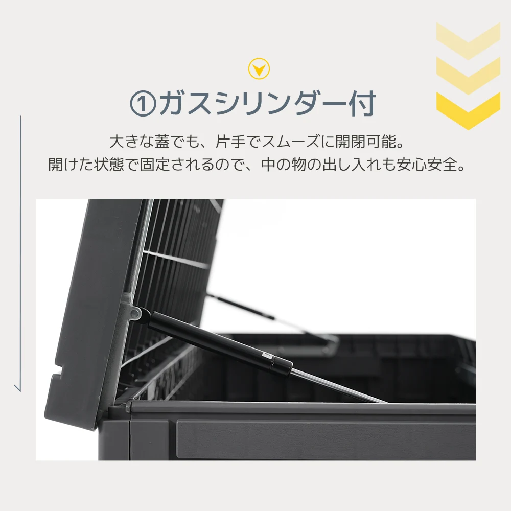 【グレー 120L 45*54*56cm】戸外収納庫 レンガ調 収納ボックス 置き配 ゴミ箱 小型 屋外 ストッカー 防水/耐侯 収納可能 ガーデン/庭/ベランダ 頑丈