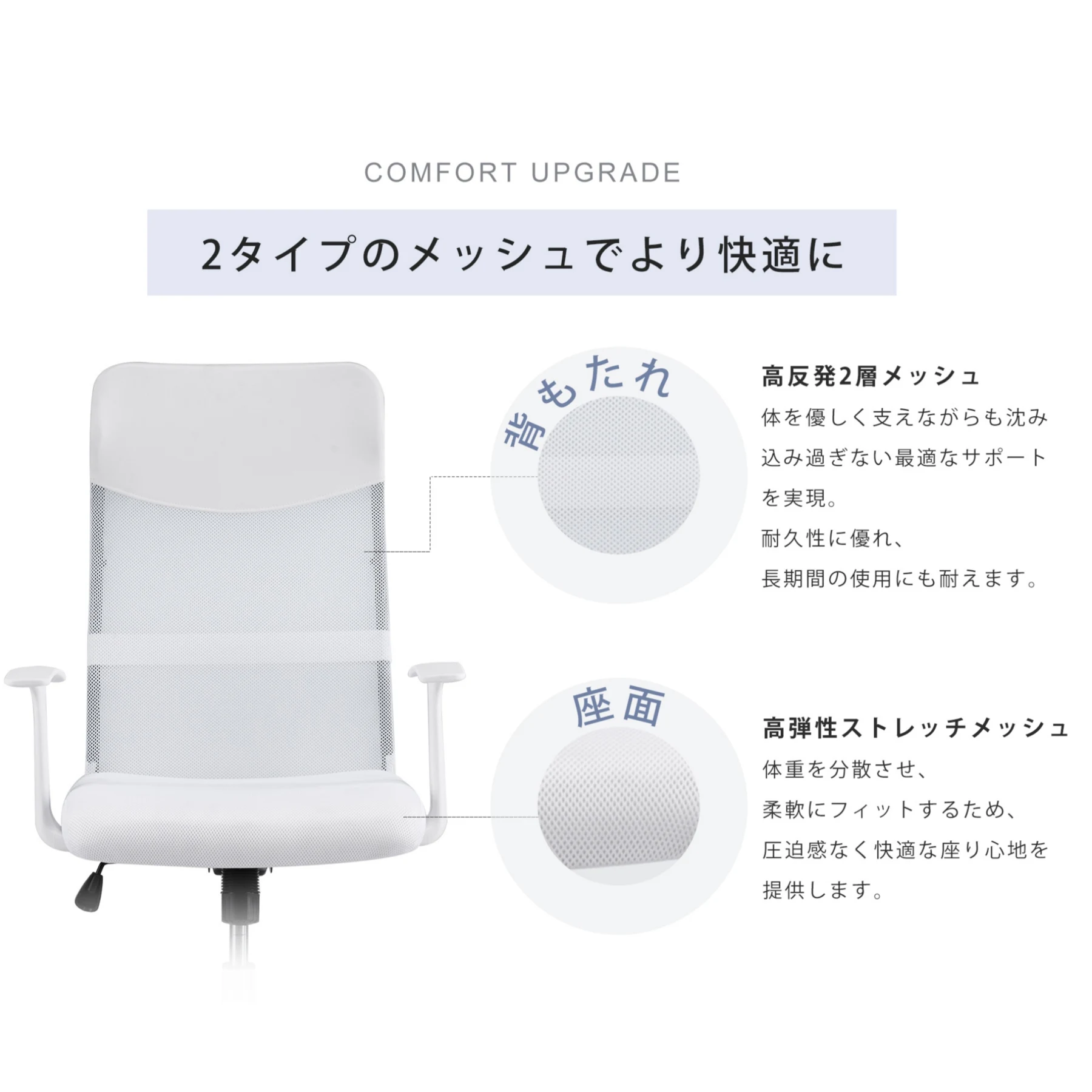 2脚 フィスチェア メッシュ おしゃれ ハイバック コンパクト 腰楽 腰痛対応 ロッキング デスクチェア コンパクト パソコンチェア ワークチェア PCチェア メッシュチェアー