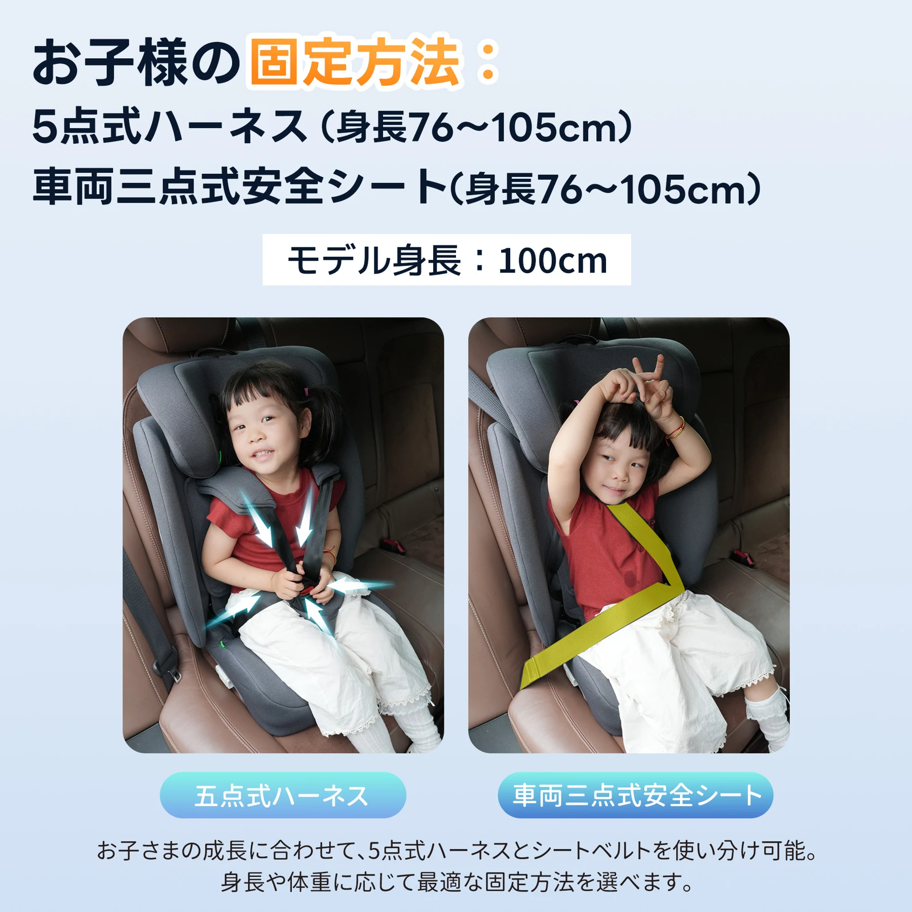 【背もたれ角度調整】チャイルドシート 折り畳み可能 ISOFIX 15か月-12歳 76~150cm 洗える 取付簡単 ジュニアシート ベビーシート キッズシート ジュニア 幼児/学童用 帰省 キッズ 孫 プレゼント 出産祝い 車【ダークグレー】