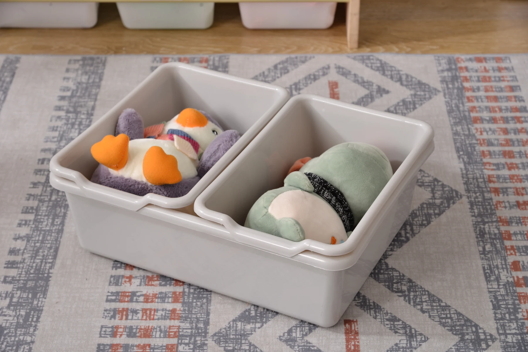 【人気商品】おもちゃ収納4段ラック 子ども用家具 天然木