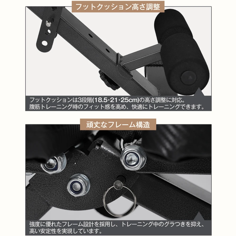 3WAYトレーニングベンチ 耐荷重130KG デクラインベンチ インクラインベンチ フラットベンチ トレーニング ベンチ ベンチプレス ホームジム マルチポジションベンチ トレーニングマシン ダンベル 有酸素運動 健康器具