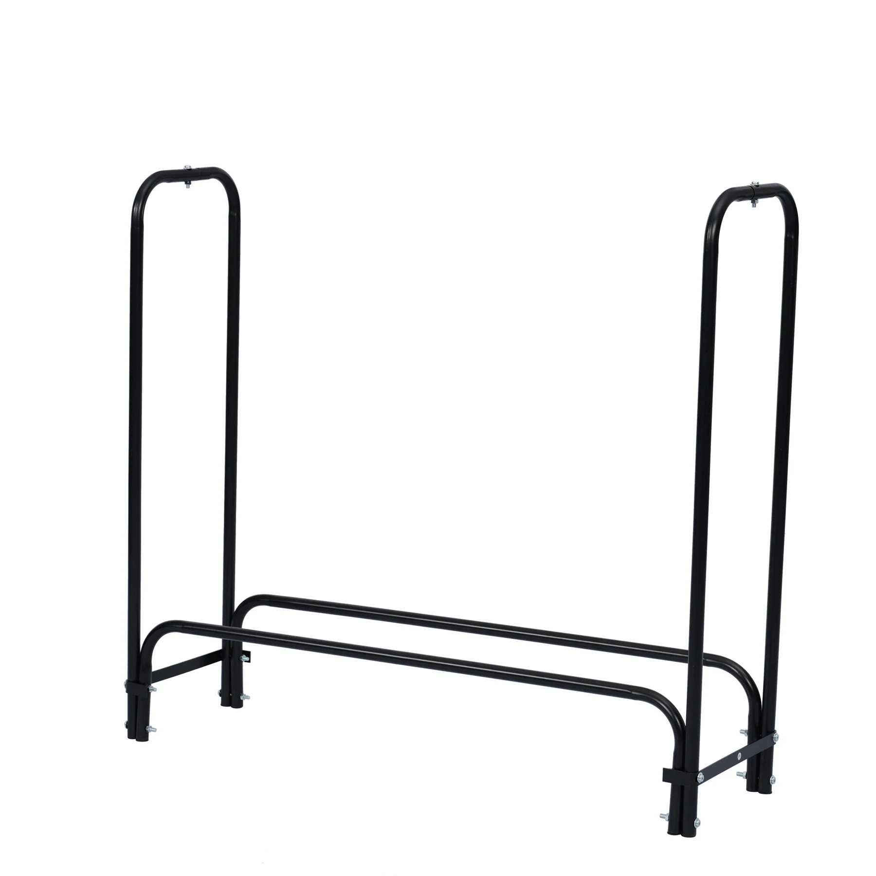 【専用カバー付き】【幅120cm】薪ラック 屋外 薪ラック 薪棚 薪ストッカー 薪置き棚 薪ストーブグッズ 薪 ラック 大型 軽量 チール製 収納 整理 保管 乾燥 薪保管 薪収納 アウトドア 暖炉 焚火 組み立て式 室外 冬 家庭用【ブラック】