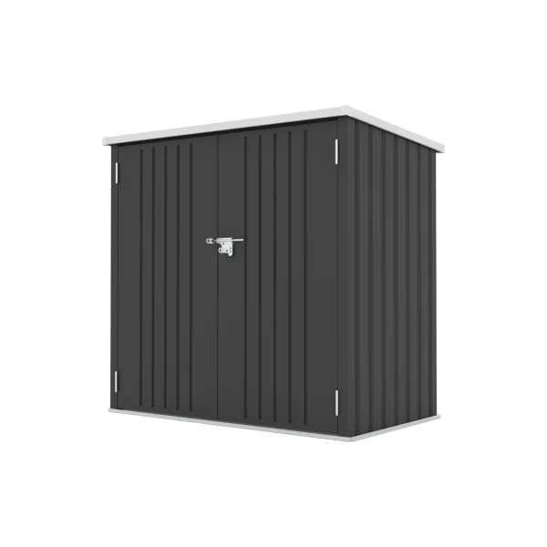 屋外収納庫 大容量 大型 屋外収納箱 ストッカー 外用 ベランダ 屋外 収納ボックス 金属製 1600L 両開きドア 施錠可能【底板なし】