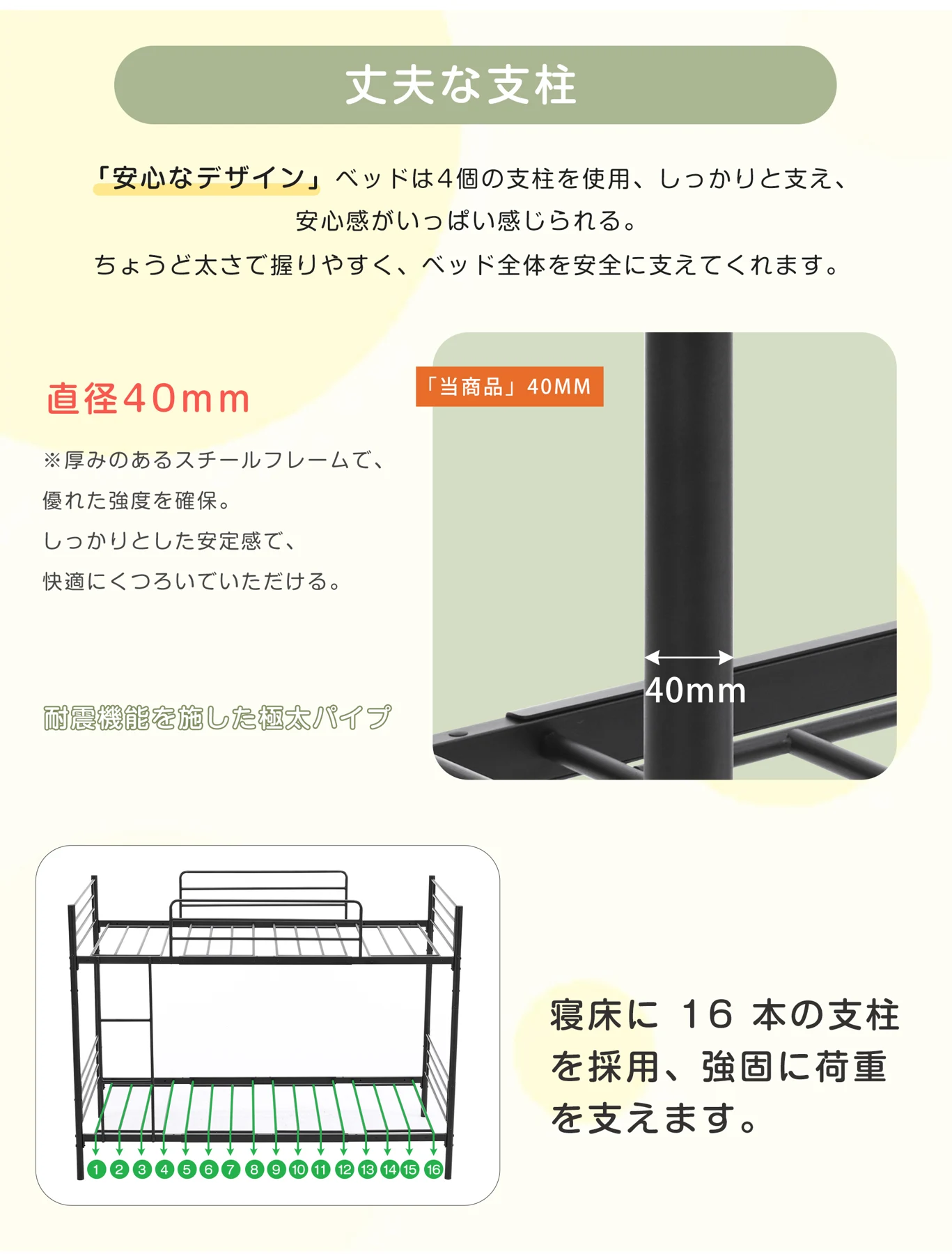 二段ベッド 2段ベッド スチール 耐震 ベッド シングル パイプベッド 大人用可 子供ベッド