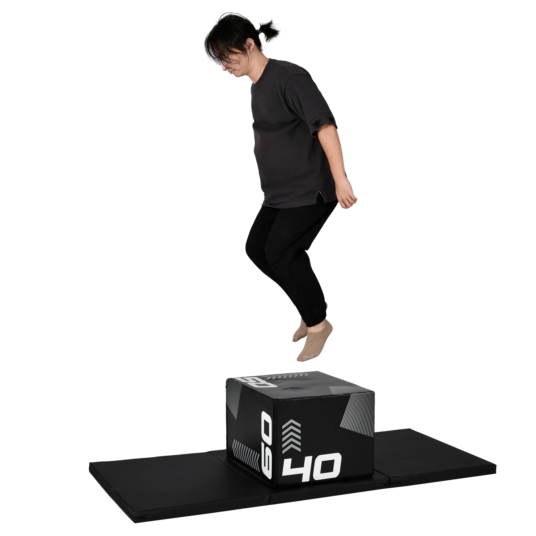 【40×50×60cm】プライオボックス ソフト 昇降台 跳び箱 プライオメトリクス ボックス ジャンプ台 ステップ台 3in1 体幹 トレーニング